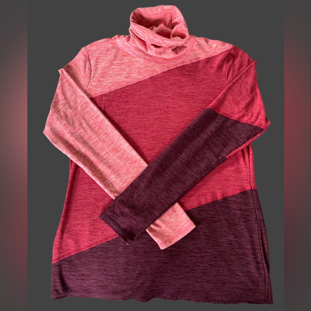 Kyodan | Barbie Pink and Purple Colorblock Long Sleeve Turtleneck | Women’s L